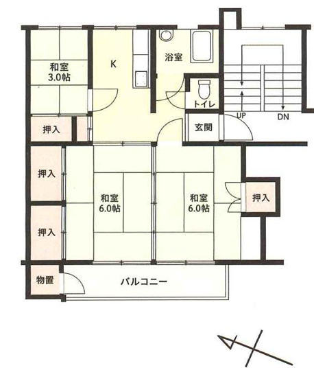 【間取り】 | 多摩川住宅ハ－11号棟