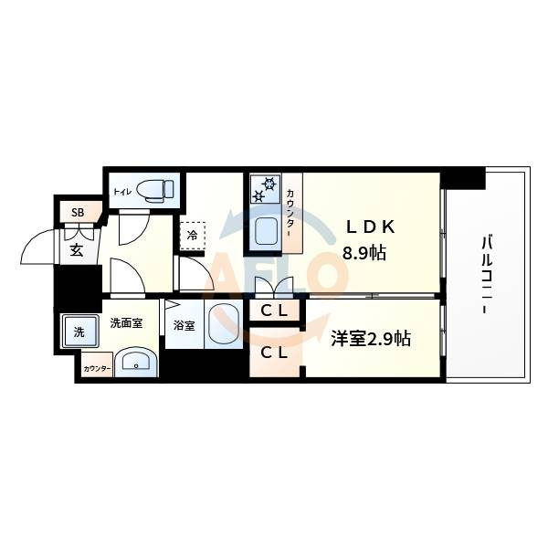 プレサンス四天王寺前夕陽ヶ丘　凛宮の間取り|プレサンス四天王寺前夕陽ヶ丘　凛宮　間取り