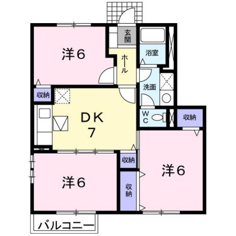 リンム緑　Ａの間取り