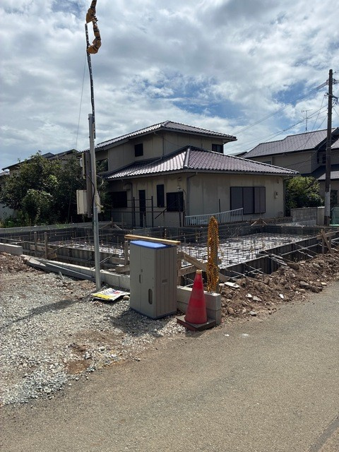 仲介手数料不要　新築 北区池田3丁目3号棟 4LDK 角地 土地約50坪の前面道路含む現地写真|現地