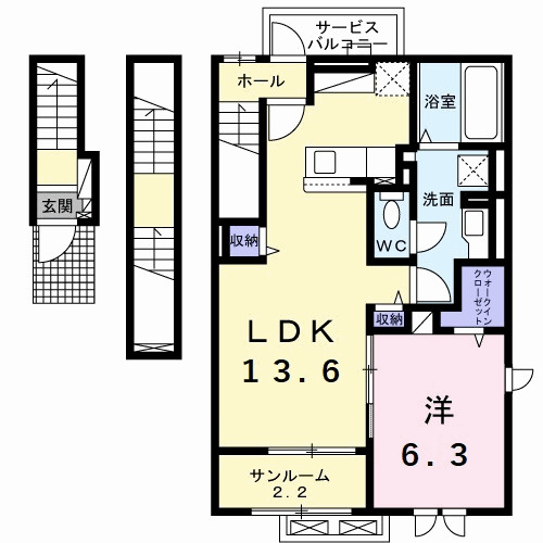 グレイスヴィラ２番館の間取り