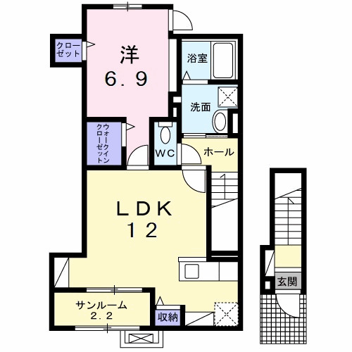グレイスヴィラ２番館の間取り