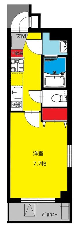 b’CASA両国の間取り|間取りです。