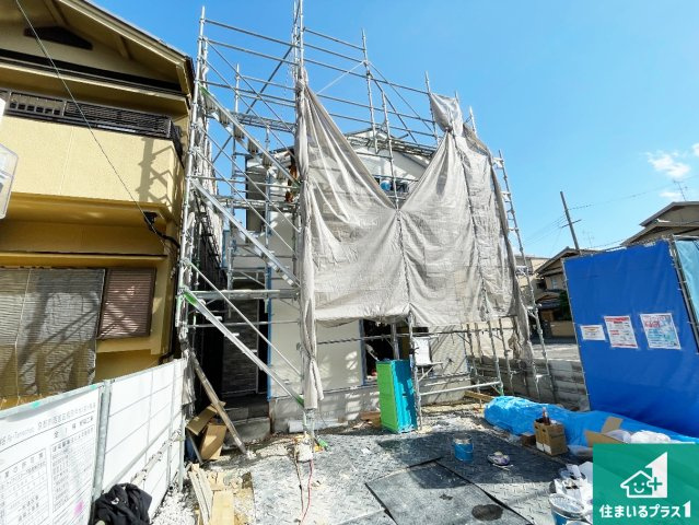 京都市西京区樫原甲水　第1期　新築一戸建ての外観|周辺は落ち着いた街並みの住宅地！子育てがしやすい住環境です！まだ未完成ですが、現地でしかわからない事もございます。是非一度ご覧ください。
