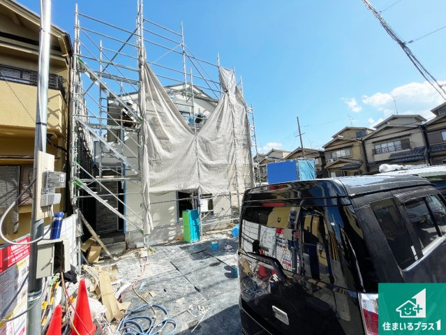 京都市西京区樫原甲水　第1期　新築一戸建て|現在の進捗状況です！順調に作業進行中、完成が待ち遠しいです！詳細の間取り等、お気軽にお問い合わせください！
