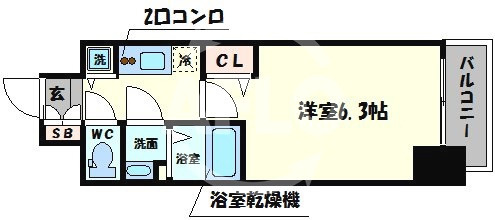 プレサンス高津公園ディオの間取り|プレサンス高津公園ディオ　開放的な間取
