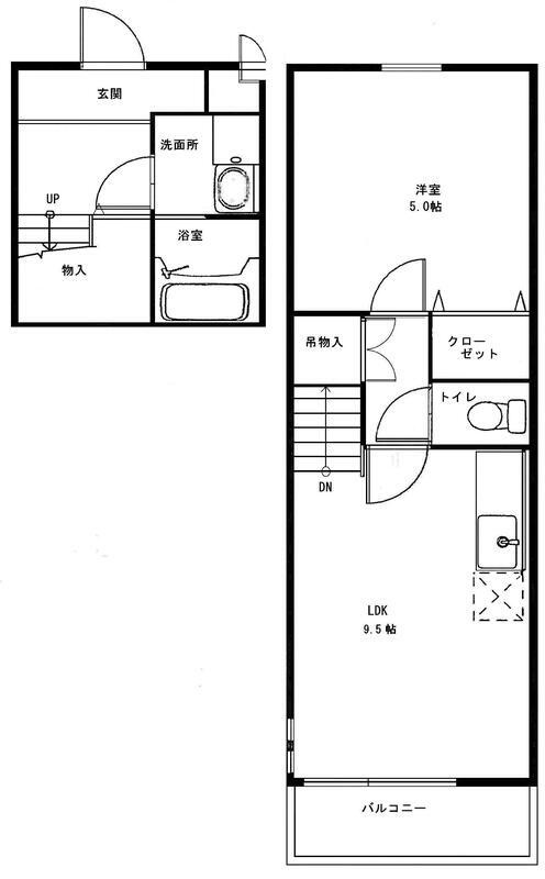 フジパレス鳳西一の間取り