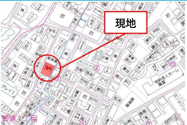 仲介手数料不要　新築 東区御領1丁目 1号棟 4LDK 託麻西小徒歩8分の地図|案内図