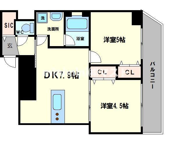 ブラン弁天町駅前の間取り