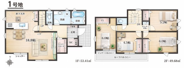 豊能郡豊能町ときわ台　第1期　新築一戸建ての間取り