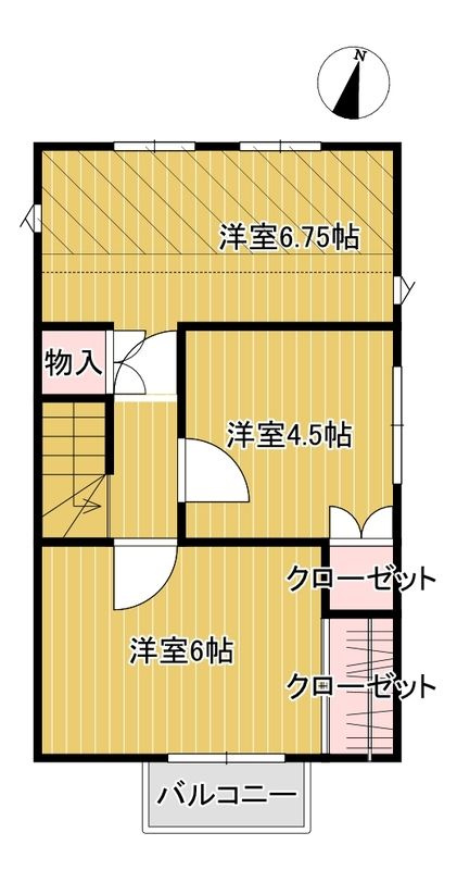 テラス八雲B号室の間取り