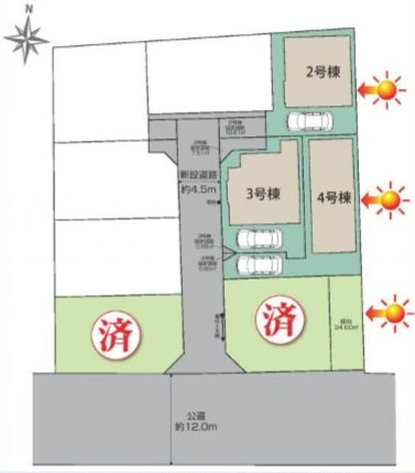 西東京市向台町2丁目 西武新宿線 田無駅 新築戸建の区画図