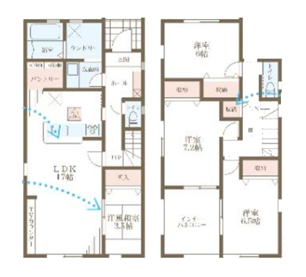 明石市大久保町松陰7期　全6棟4号棟　新築戸建の間取り