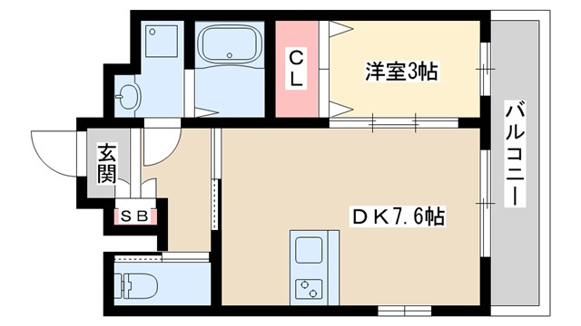【間取り】 | ビガーポリス591同心2丁目V
