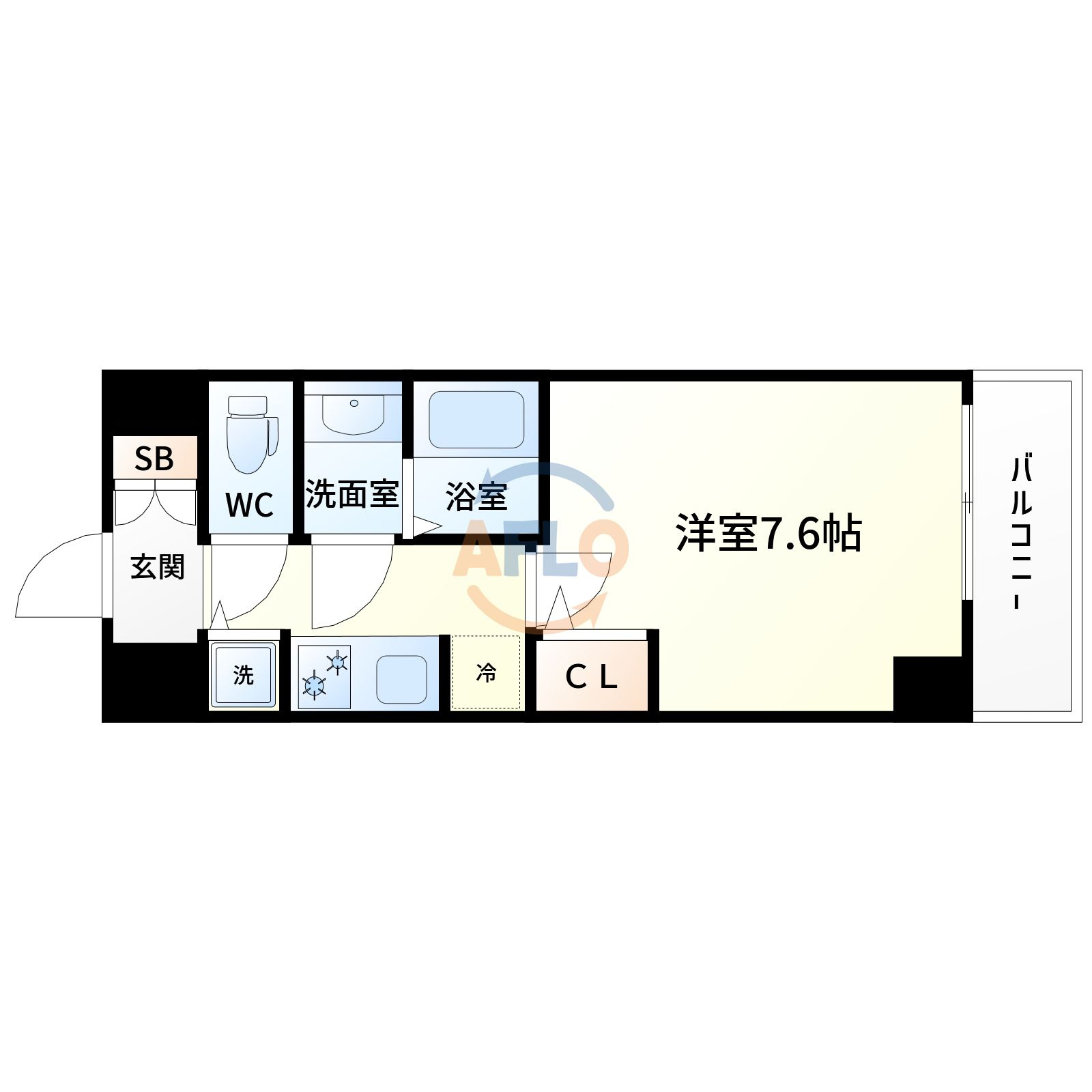 エスレジデンス新大阪駅前の間取り|S-RESIDENCE新大阪駅前　間取り