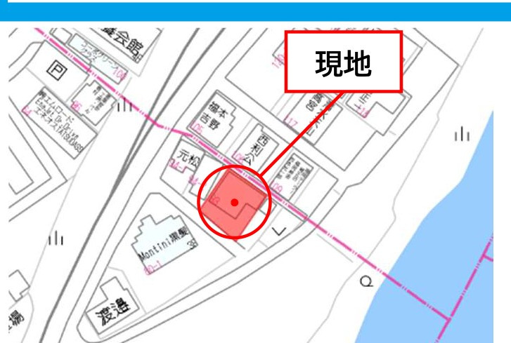 仲介手数料不要　売地 中央区黒髪7丁目 2号地 約49坪 建築条件なしの地図|案内図