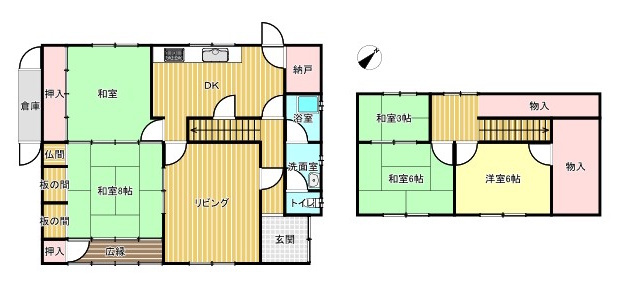 中古住宅　三田洞東２丁目の間取り