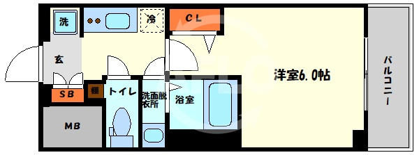 エステムコート心斎橋centralの間取り|エステムコート心斎橋central　間取り
