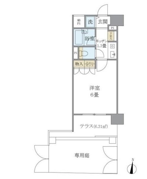 プリヴェール目黒行人坂の間取り