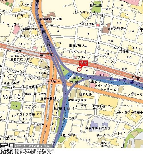 メインステージ麻布十番Ⅱの地図