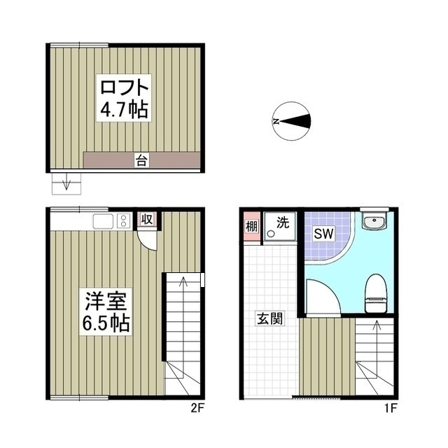 バイカーズアパートメントの間取り