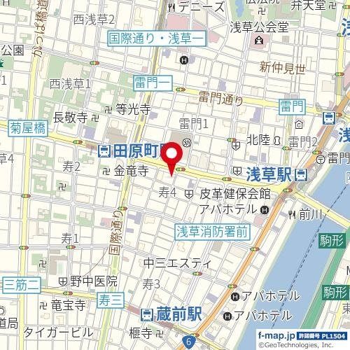デュオ・スカーラ田原町の地図