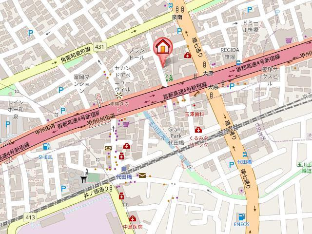 あかりハウジングの地図