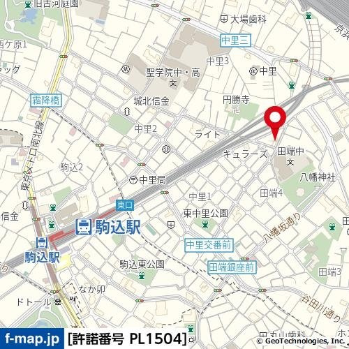 グランドコート駒込の地図