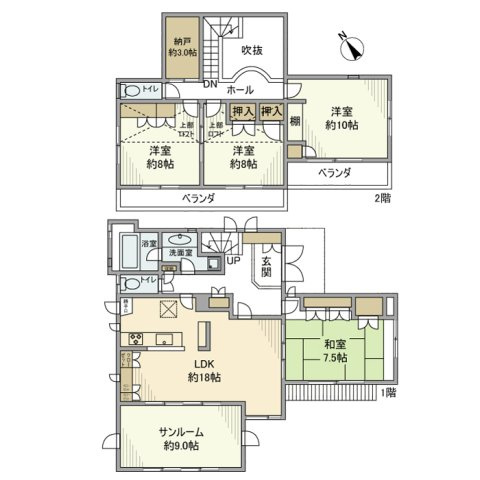 荏田南戸建の間取り