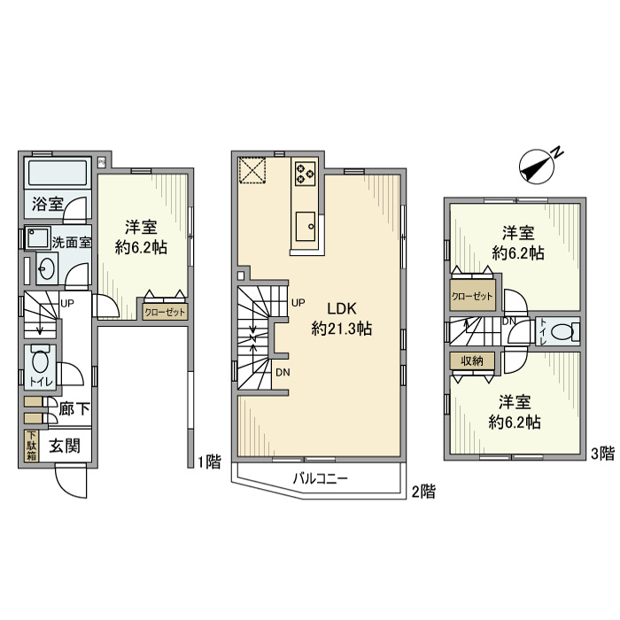新井戸建の間取り
