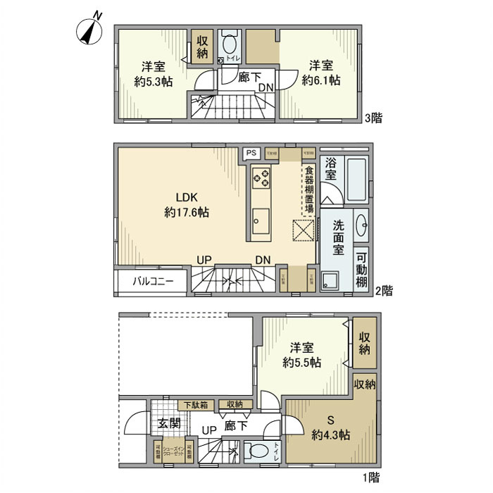 堀切戸建の間取り