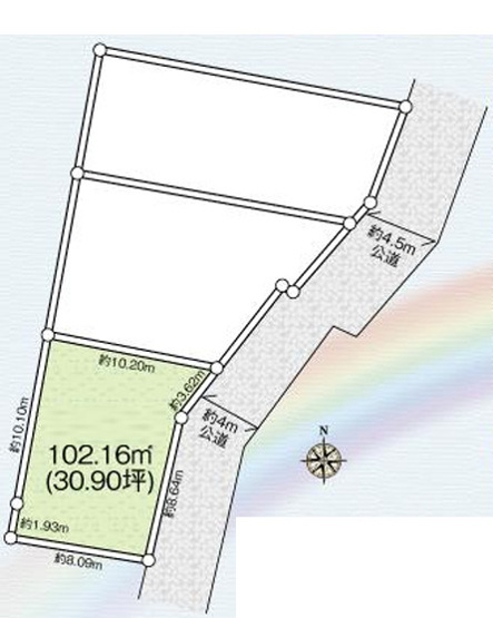 【土地図】 | 海老名市上今泉２丁目　売地　全3区画【仲介手数料無料】 | 【仲介手数料無料でご紹介可能です】大樹不動産