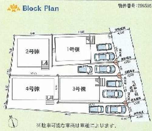 【仲介手数料０円】茅ヶ崎市香川第23　新築一戸建て　全4棟の区画図|茅ヶ崎市香川第23　新築一戸建て　全4棟