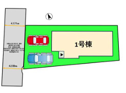 福岡市南区屋形原3丁目4期　1号棟の区画図