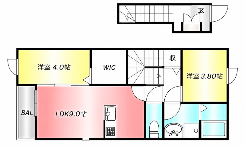 Seven　Stars白山町A【キャッシュバック対象物件】の間取り