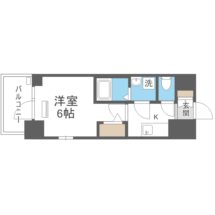 大阪市港区弁天３丁目の賃貸マンションの間取り