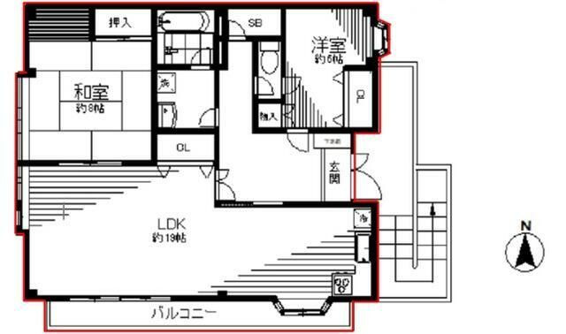 【間取り】 | ＯＮビル３階居住区画