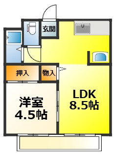 寺ヶ池ハイツの間取り
