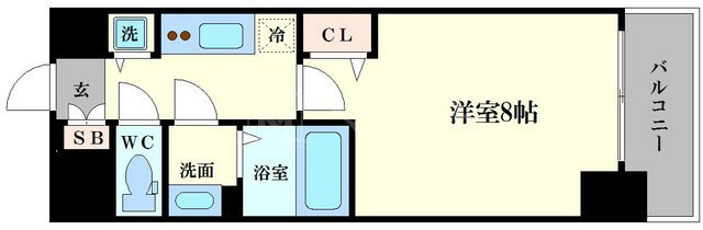 プレサンス谷町七丁目Ⅱの間取り
