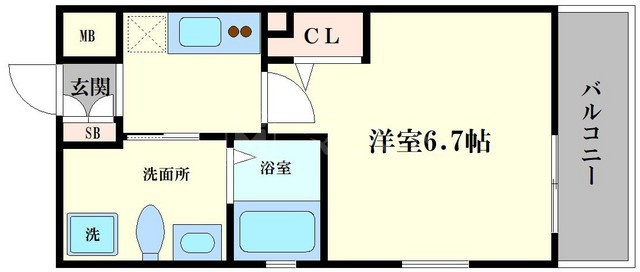 レジディア谷町の間取り