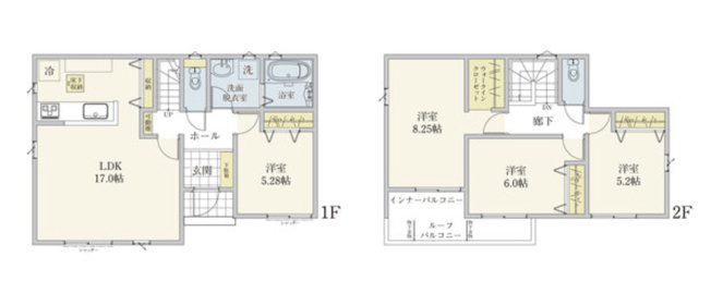 【間取り】 | 五霞町原宿台3丁目01期　新築戸建　全6棟　5号棟　 | 5号棟