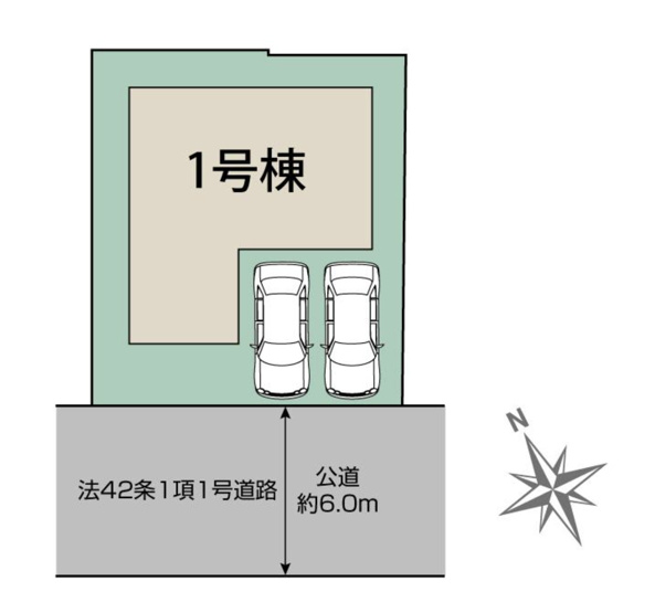 【区画図】 | 川越市広谷新町2期　ブルーミングガーデン　新築戸建　全1棟　1号棟