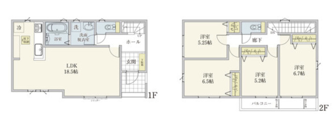 【間取り】 | 五霞町原宿台3丁目01期　新築戸建　全6棟　4号棟　 | 4号棟