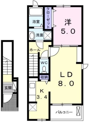 【間取り】 | ロイヤルウエストＳ