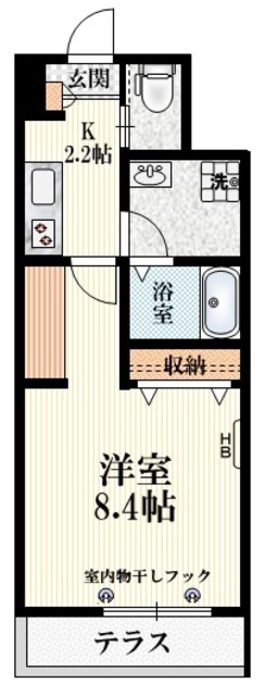 Ｆｉｏｒｅの間取り|★１フロア２住戸角部屋★