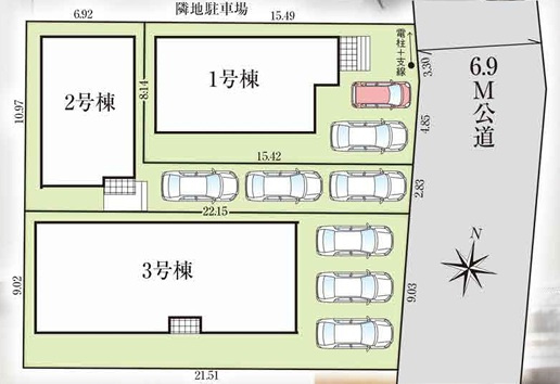 グラファーレ佐倉市大崎台１丁目８期の区画図