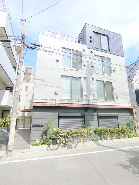 蔵創蒲田bowの外観|2026年4月築　WRC造地上4階建て総戸数14戸のデザイナーズマンション
東京都大田区東矢口3丁目　JR京浜東北線蒲田駅徒歩9分、東急池上線蓮沼駅徒歩3分