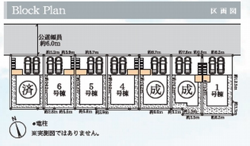 【仲介手数料０円】藤沢市白旗1丁目　新築一戸建て　全7棟の区画図|藤沢市白旗1丁目　新築一戸建て　全7棟