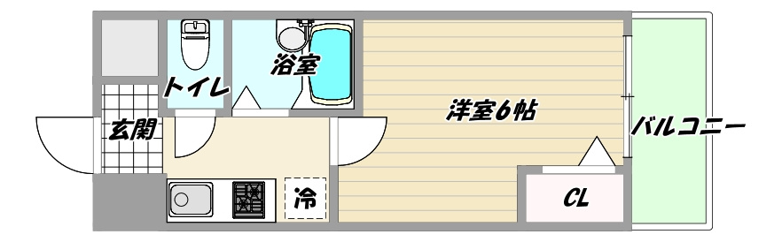 大阪市淀川区宮原１丁目の賃貸マンションの間取り