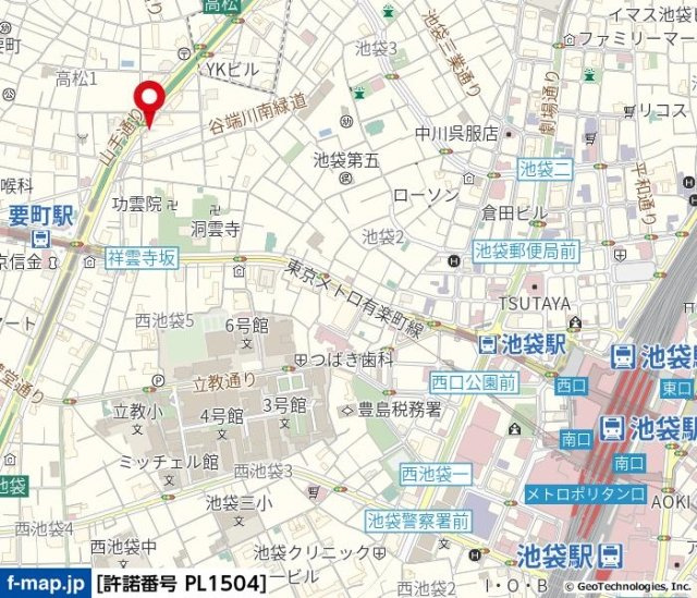 ヴェルト池袋の地図